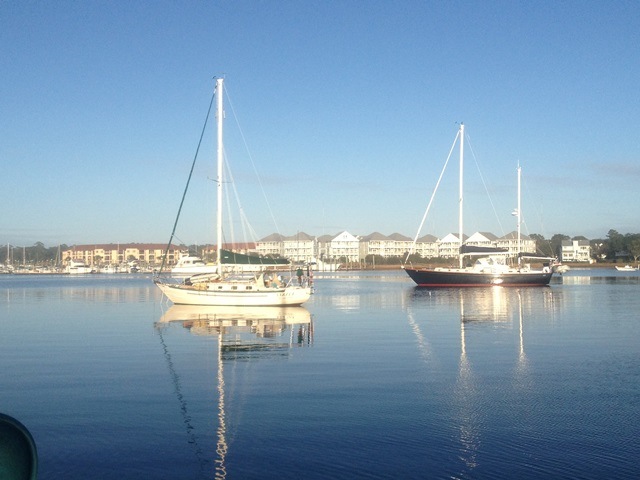 Yankee at Anchor on Carolina Beach